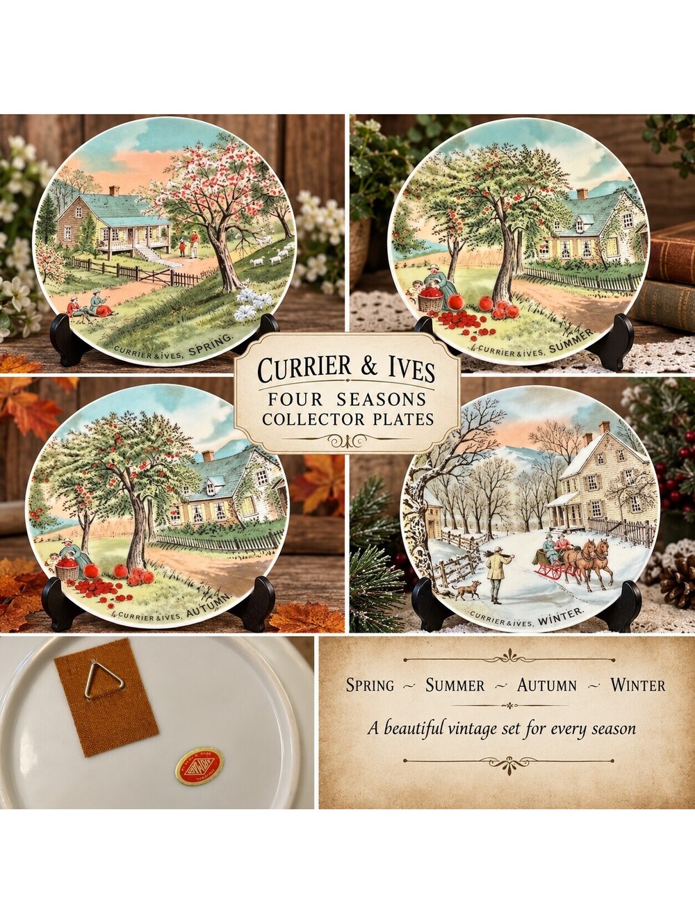 Currier & Ives Seasons Set